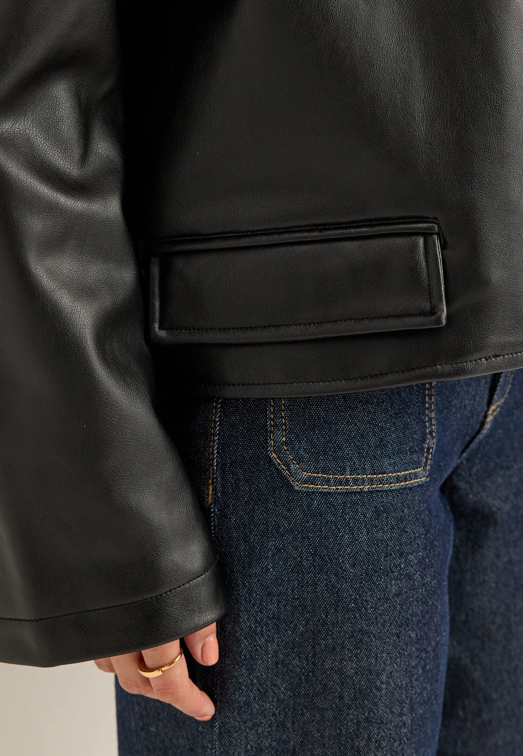 Remake Short PU Jacket