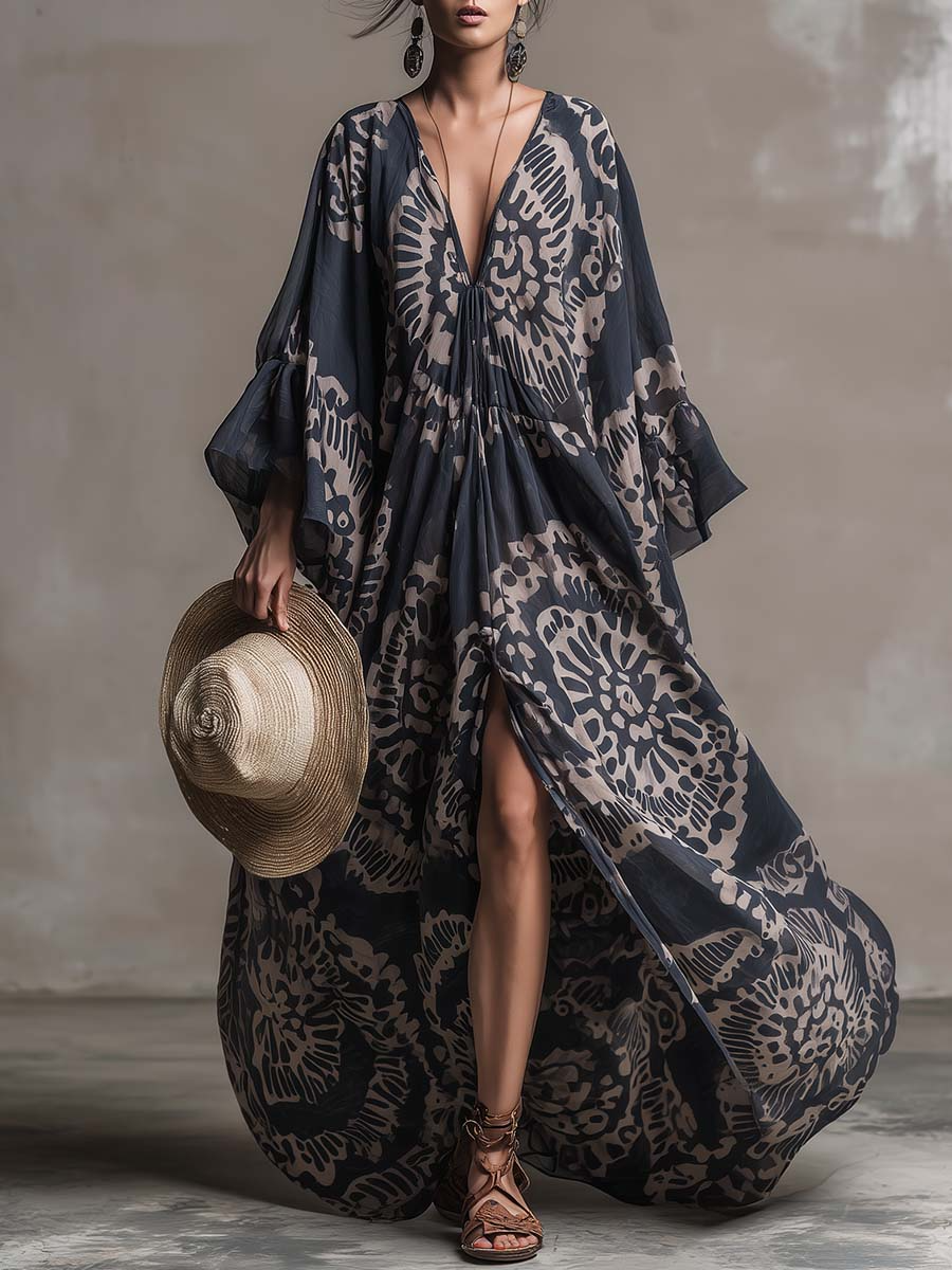 Retro Maxi Dress in premium, Affordable Luxury