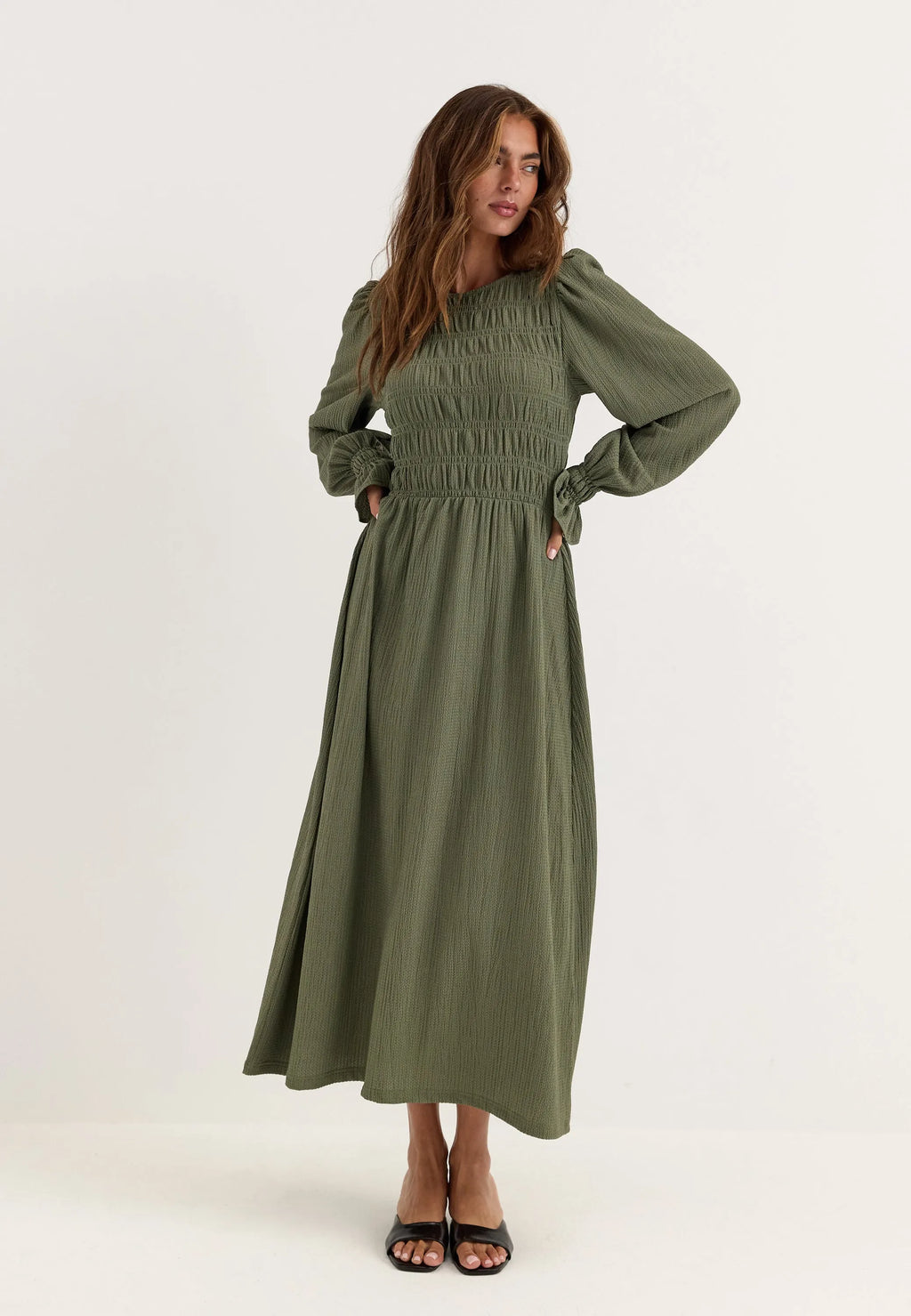 Long Sleeve Smock Dress