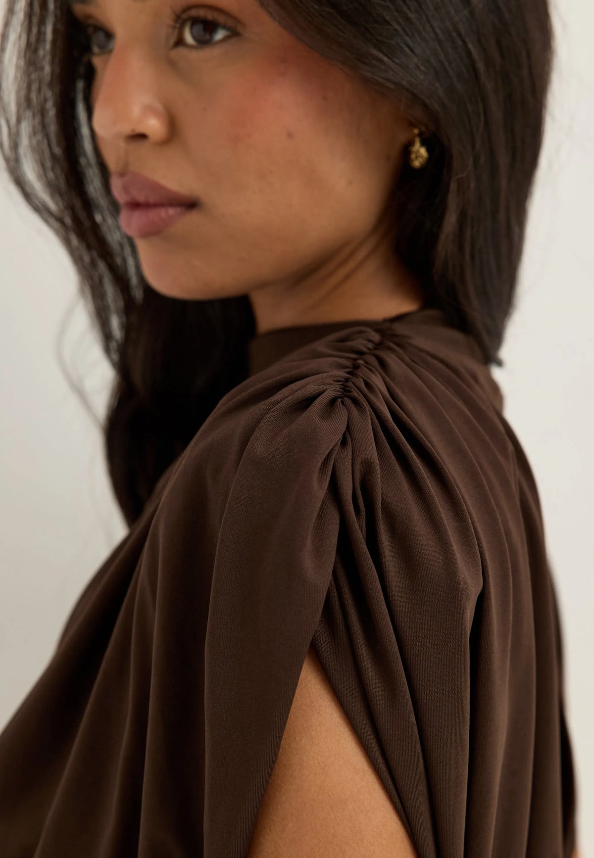 Asymmetric Flounce Soft Dress
