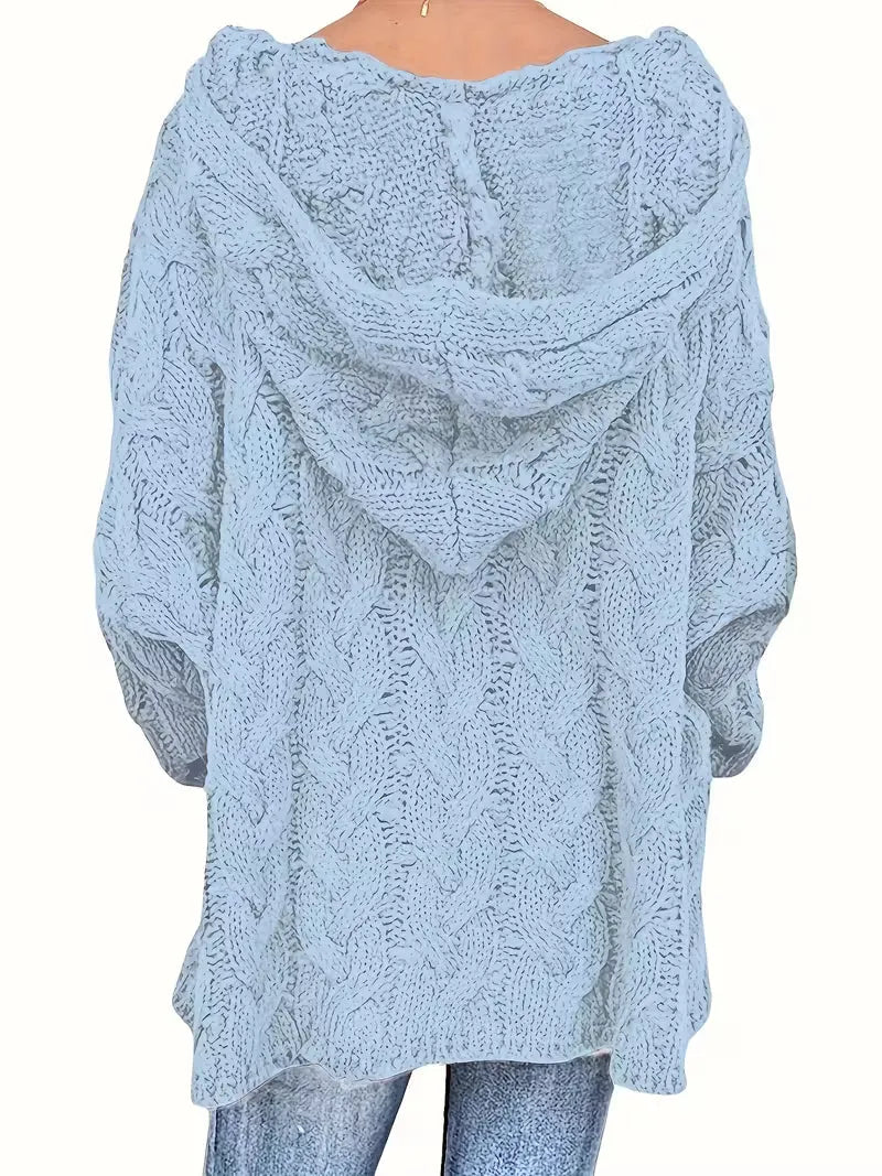 ISLA – CHUNKY KNIT HOODED SWEATER
