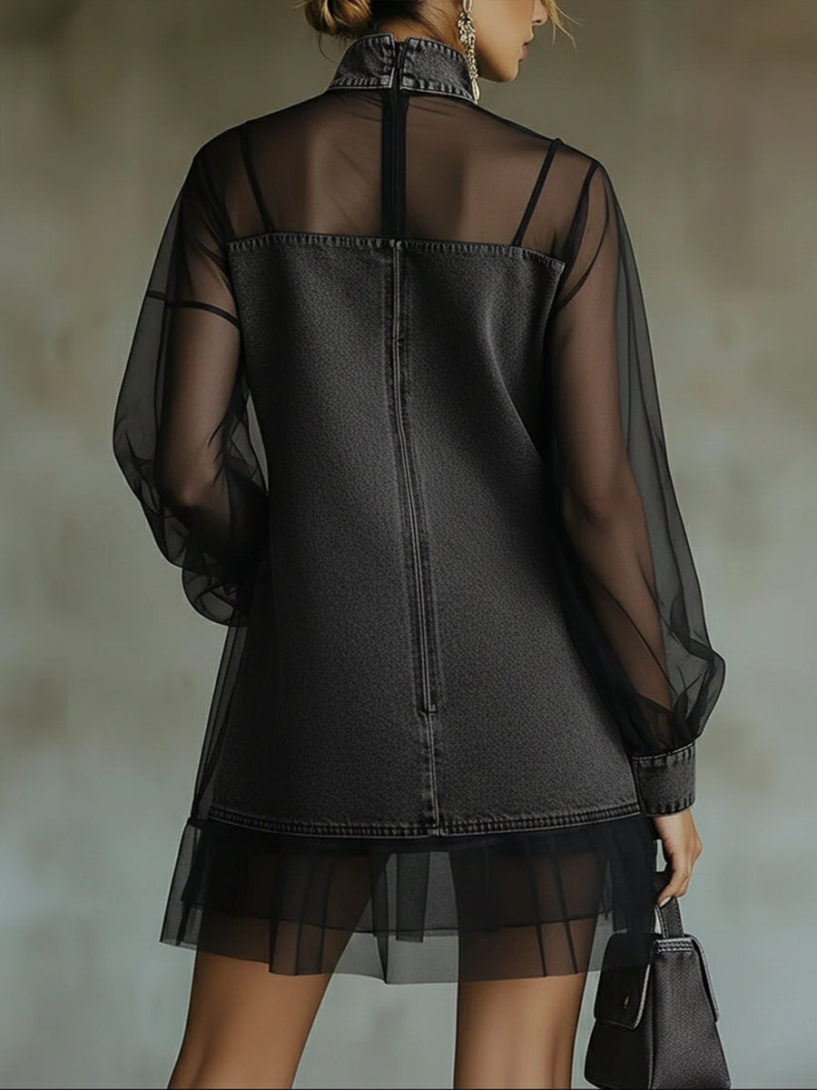Mini Dress with denim – Smart Price