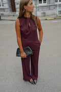Burgundy Jess Jumpsuit