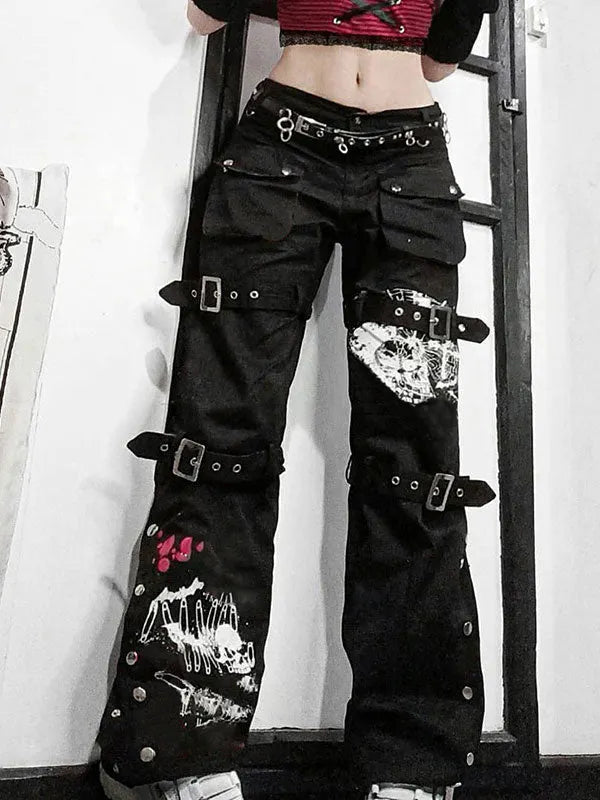 Buckle Strap Halter Trendy Jeans