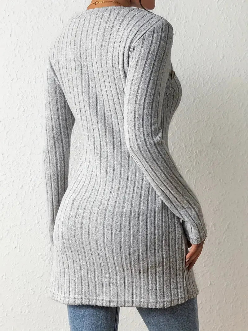 KATHERINE – MODERN RIBBED LONG SWEATER