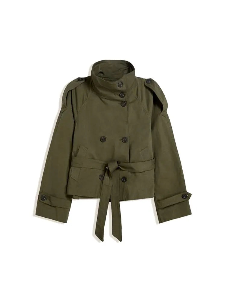 Cath | Short Belted Trench Coat