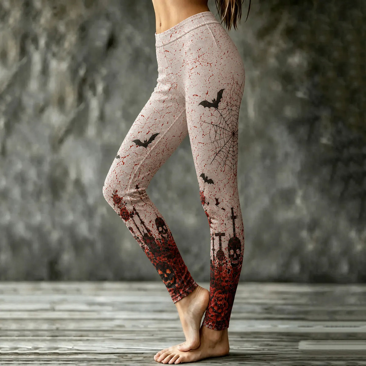 Women's Retro Halloween Gothic Art Casual Leggings