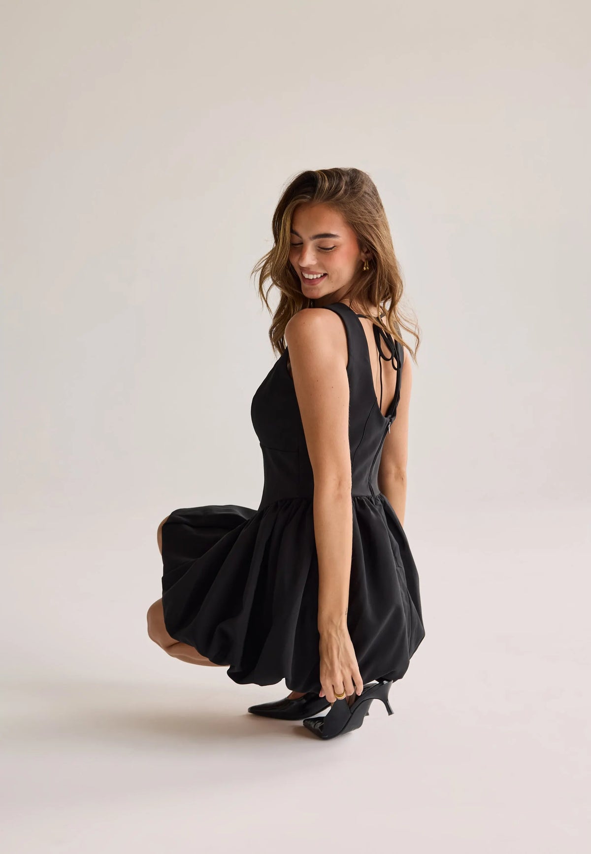 Remake Bubble-Hem Short Dress