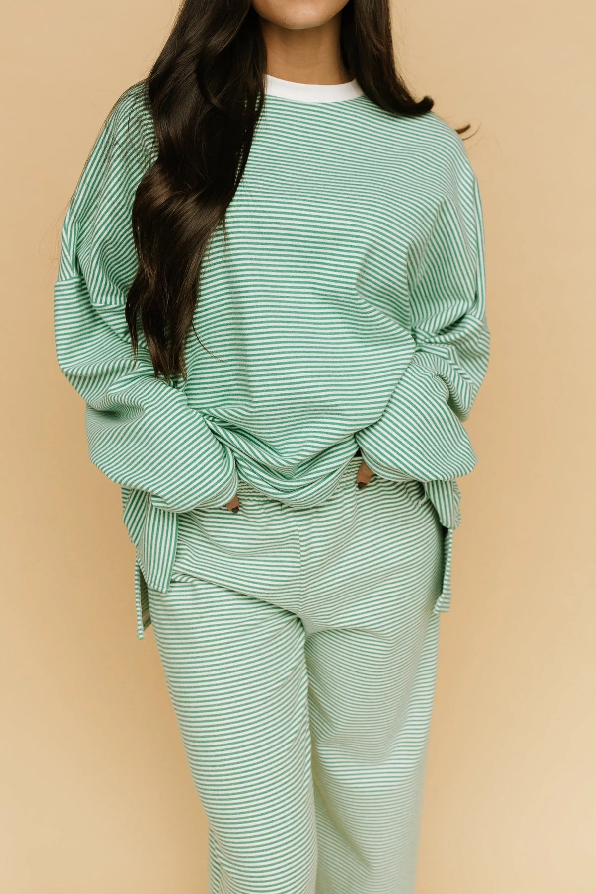 FINAL SALE - Porter Fleece Stripe Top