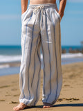 Stripe Linen Shift Pants