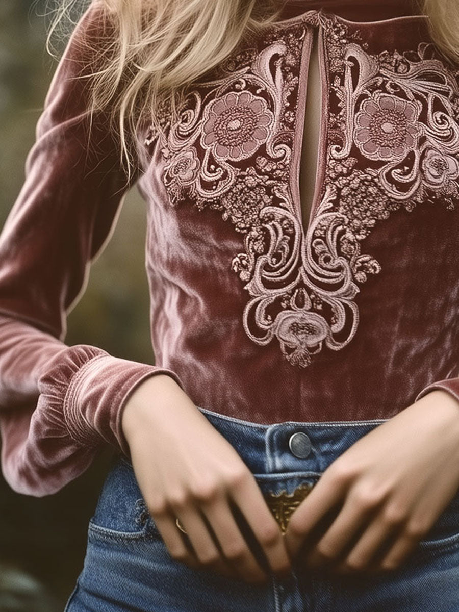 Vintage Blouse in velvet, Best Value