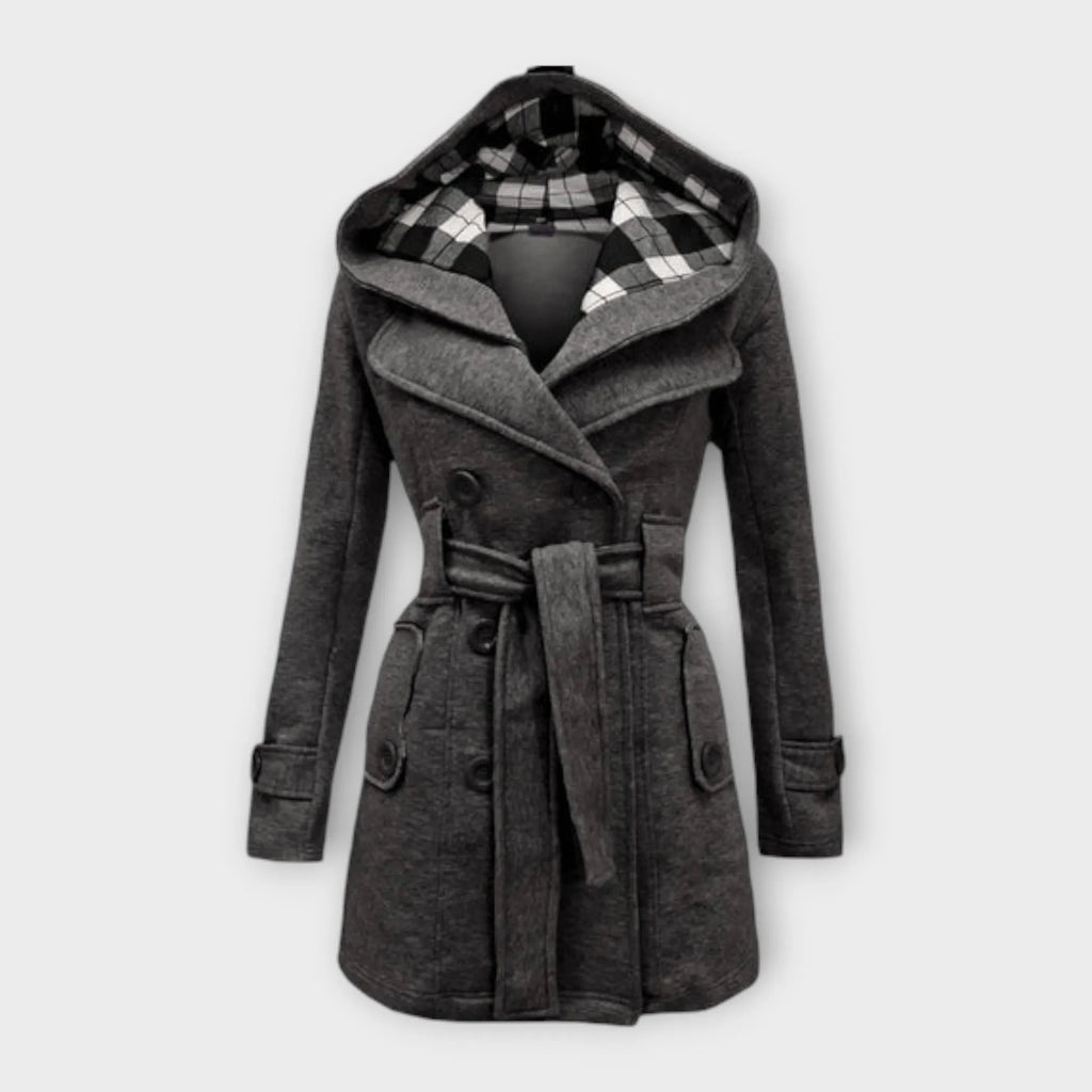 AVA – ELEGANT HOODED TRENCH COAT