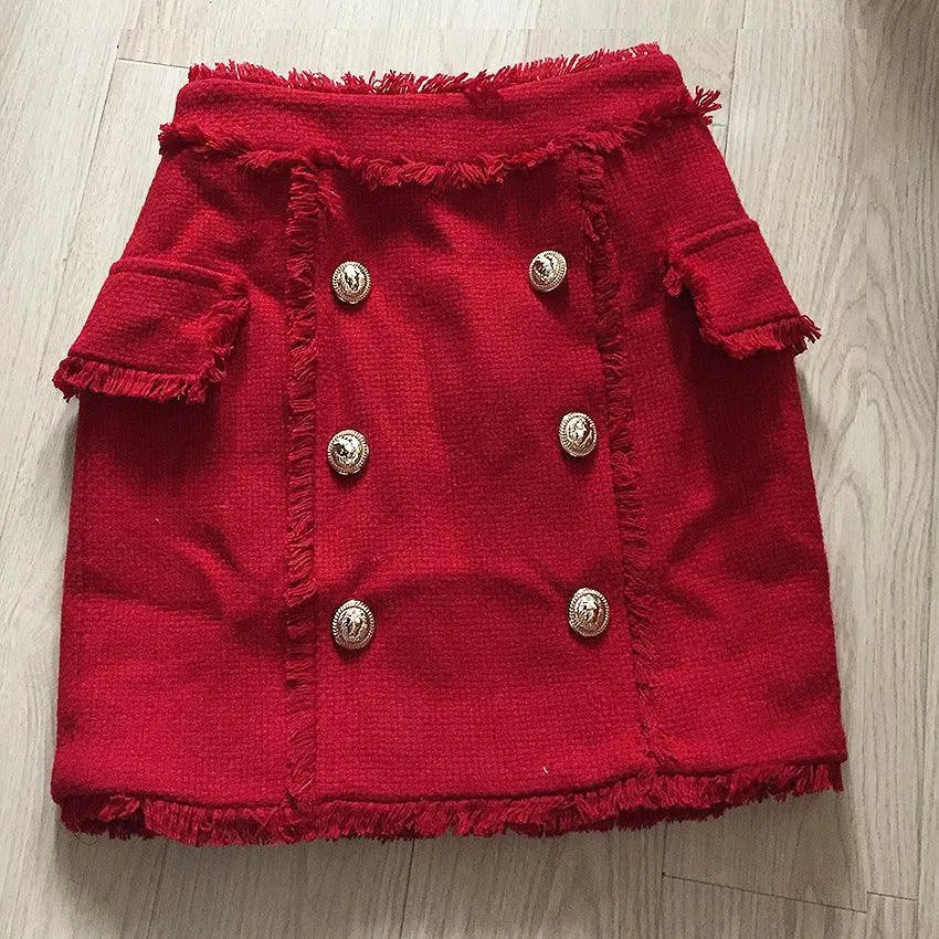 KittenAlarm - Daphne Tweed Solid Decor Skirt