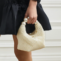 Pearl Embellished Mini Statement Bag
