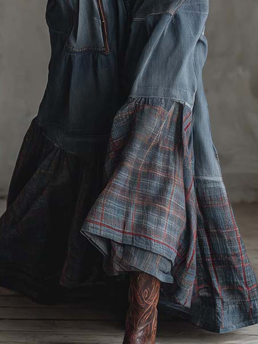 Maxi Dress with denim – Affordable Luxury