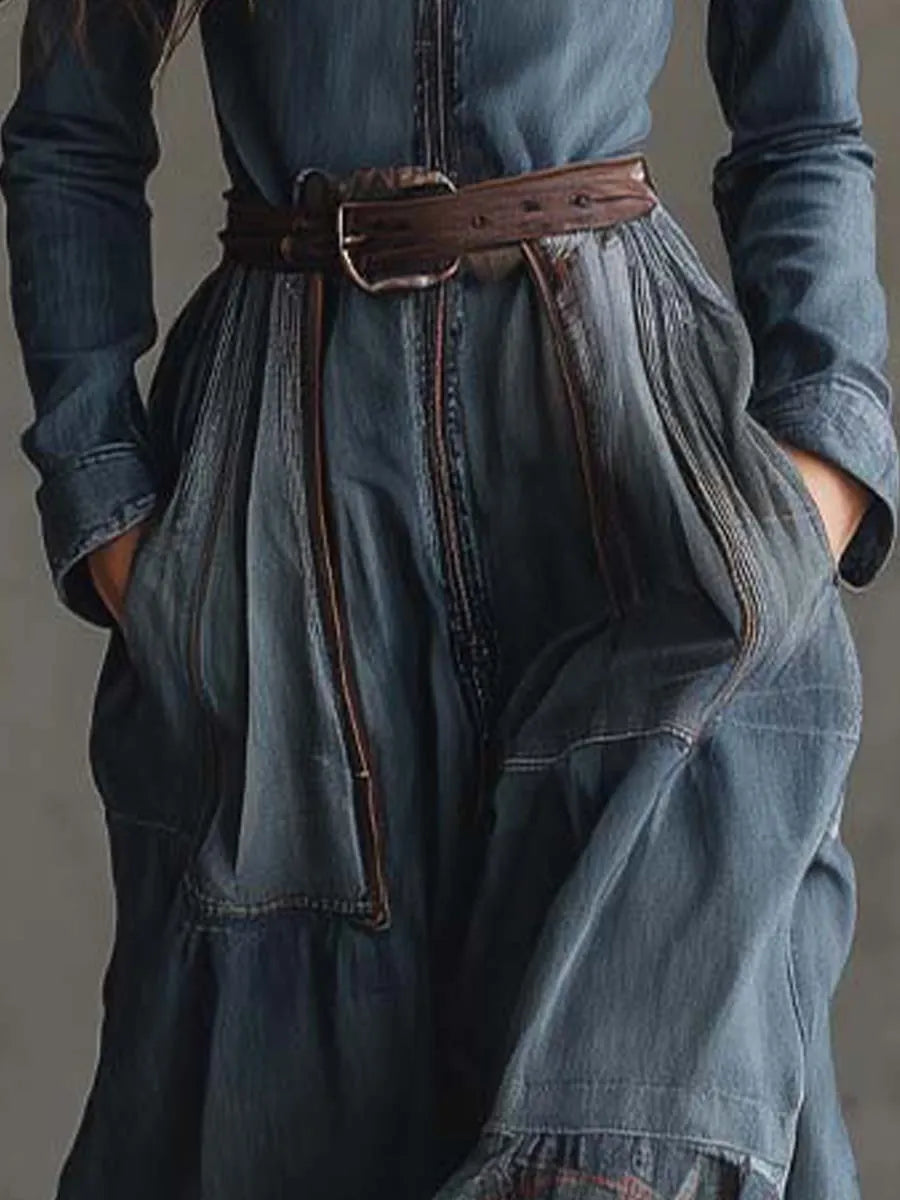 Maxi Dress with denim – Affordable Luxury