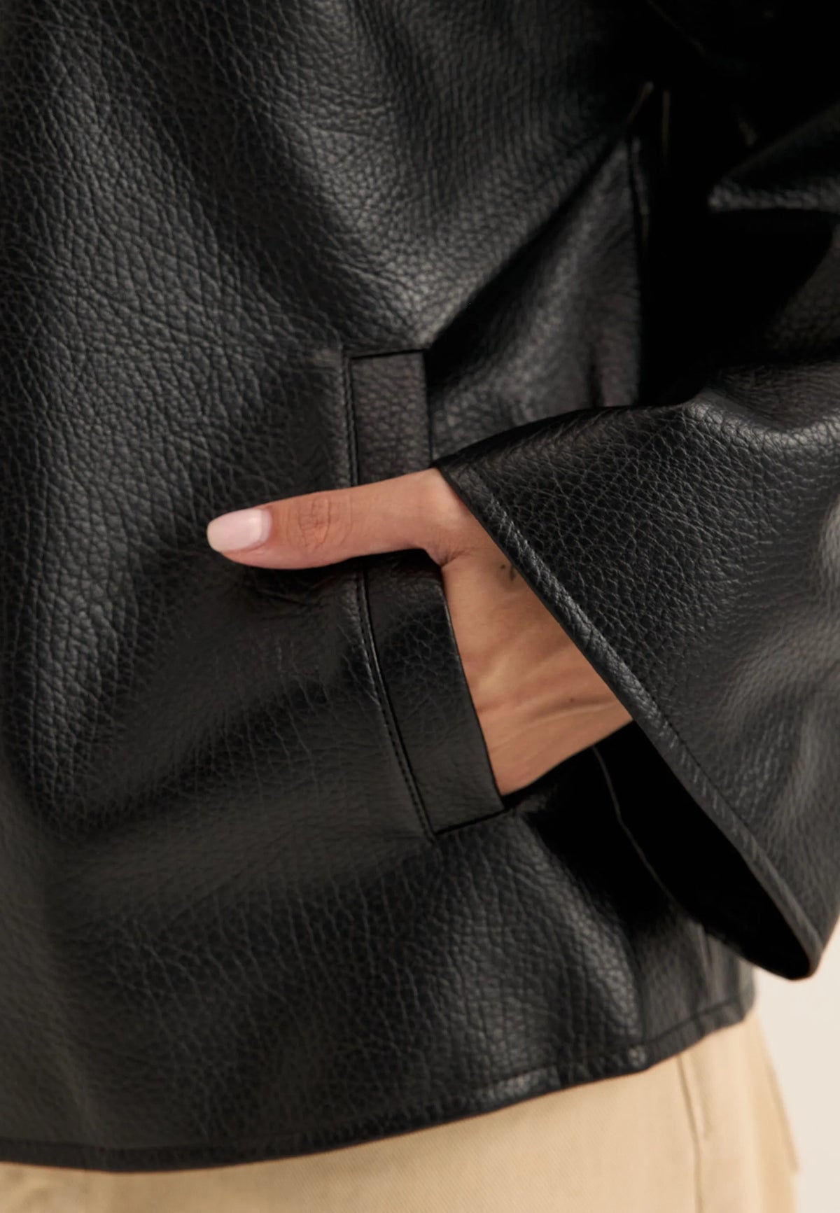 Fur Collar PU Jacket