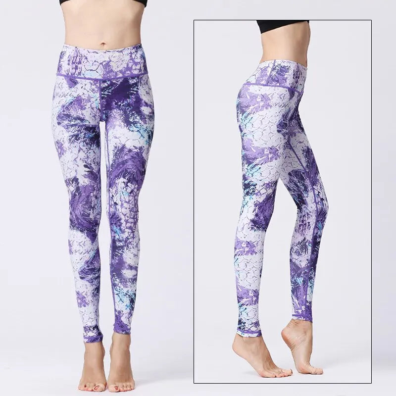 KittenAlarm - Mojoyce Cloud Hide Women Home Yoga Pants Fitness Gym Exercise Sports Leggings High Waist Sexy Long Print T