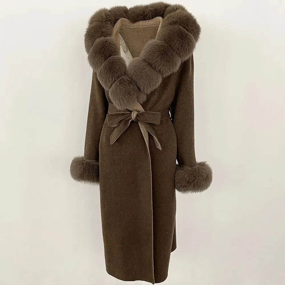 Elegant Warm Wool Blend Overcoat