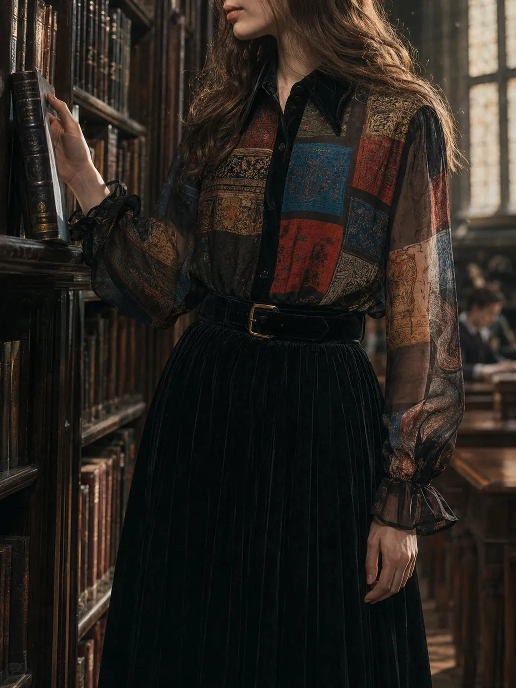 Retro Blouse in chiffon, Smart Price