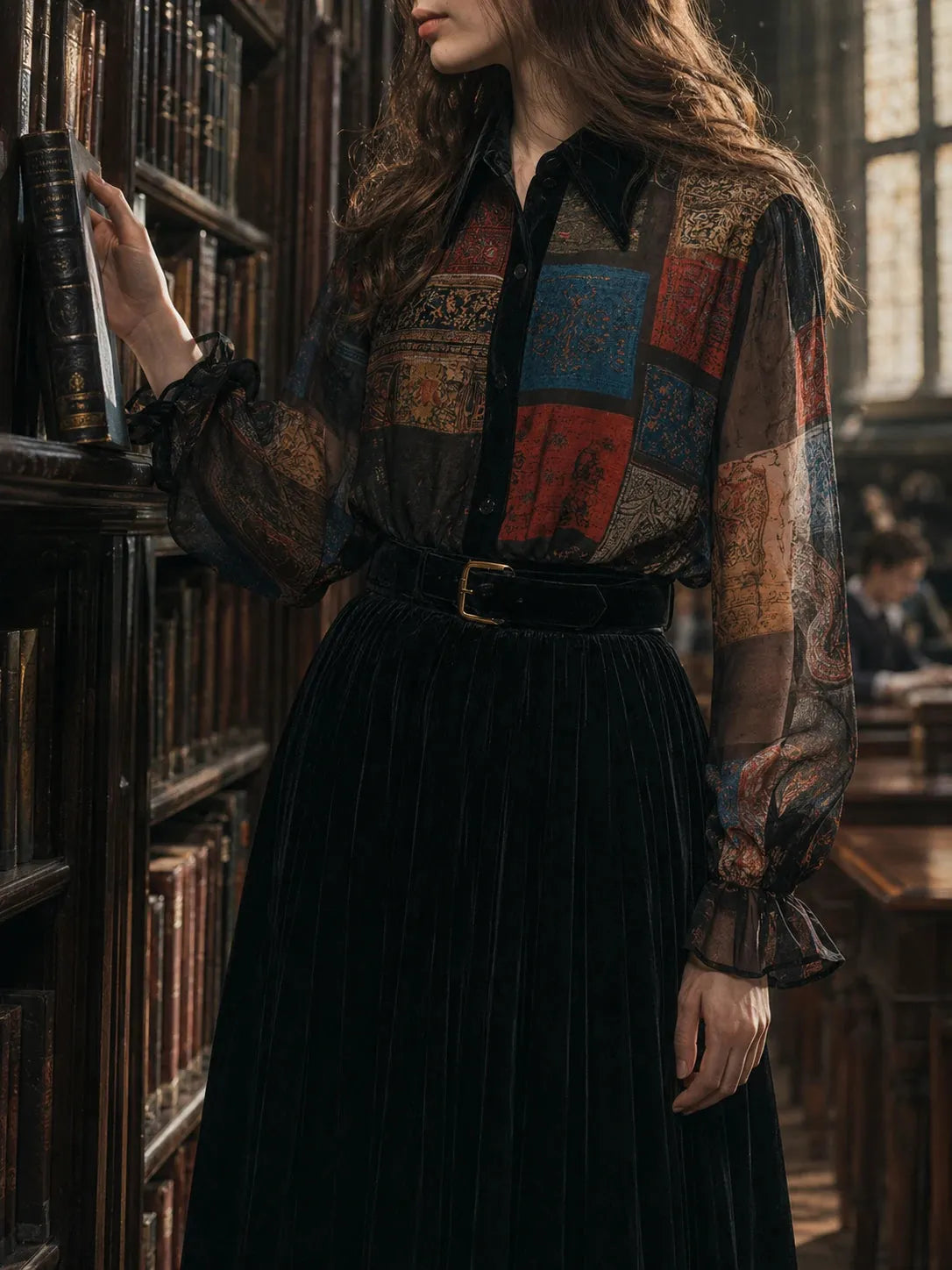 Retro Blouse in chiffon, Smart Price