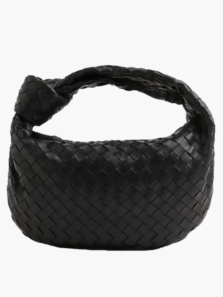 Medium Woven Faux Suede Bag