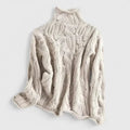 CINDY – DELICATE CABLE KNIT TURTLENECK