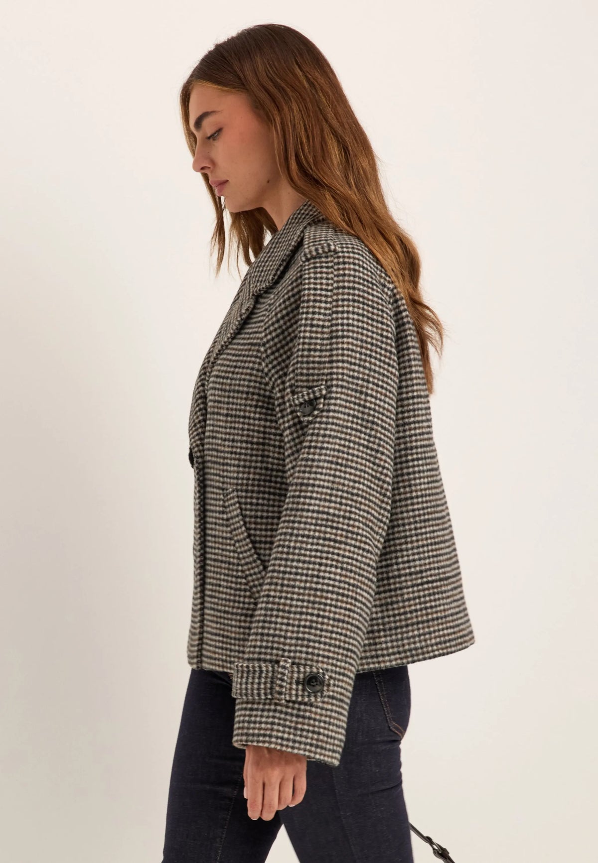 Wool Blend Short Coat