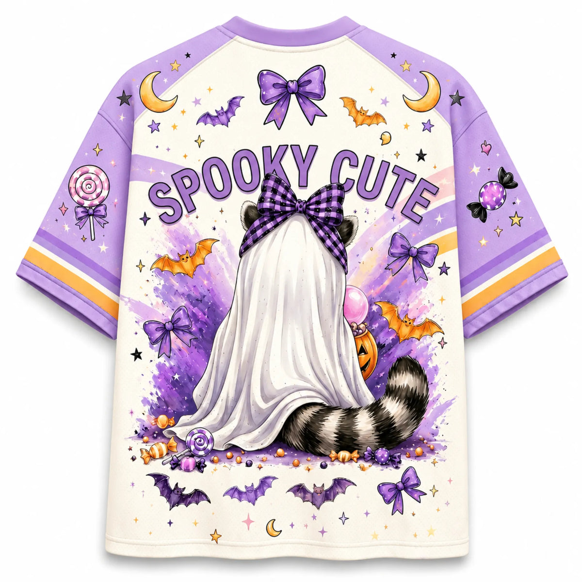 Chaotic Club Spooky Candy Bucket Ghost Raccoon Halloween Mesh Jersey