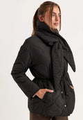 Scarf Quilted Short Jacket