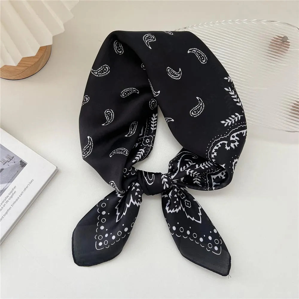 Cowboy Carter Outfits Western Cowboy Paisley Pattern Print Small Square Scarf