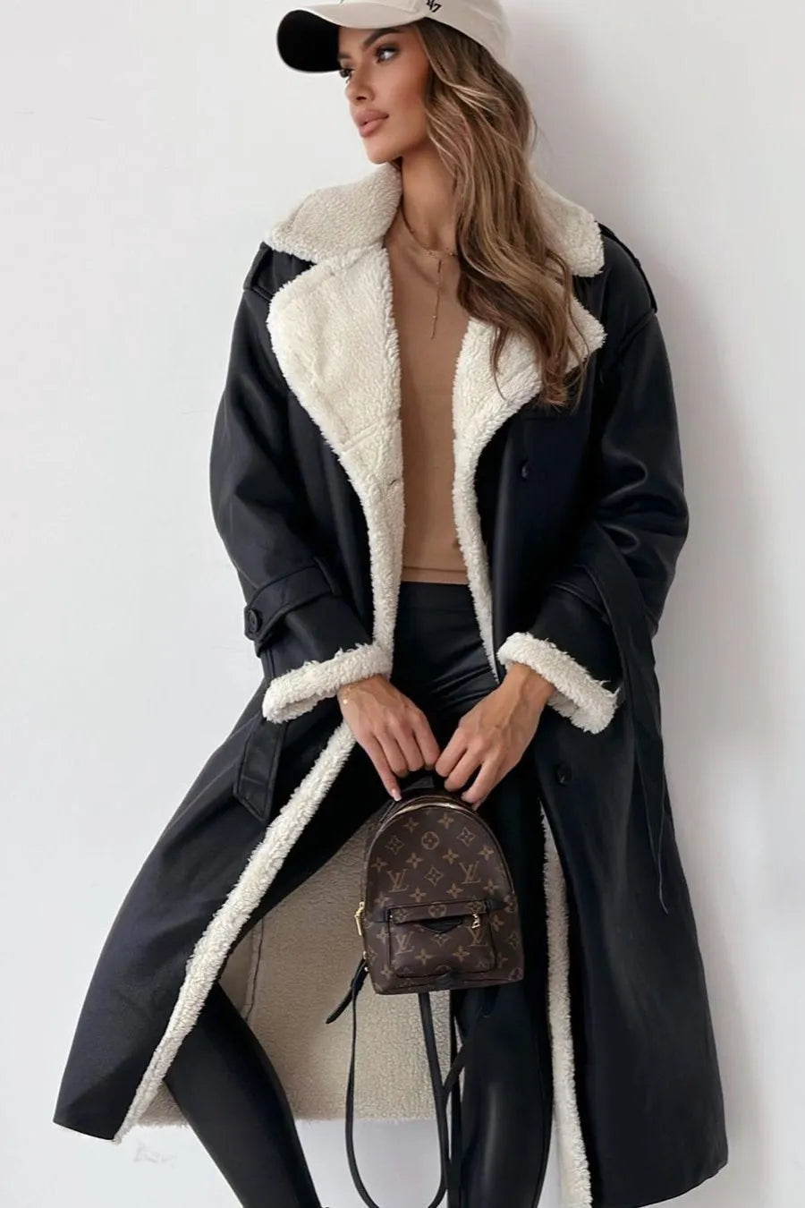 Reversible Fleece Stand Collar Coat