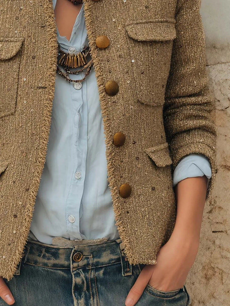 Vintage Jacket in soft, Designer Aesthetic