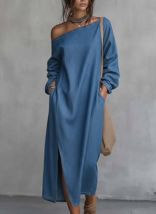 Chic Dress in denim, Best Value