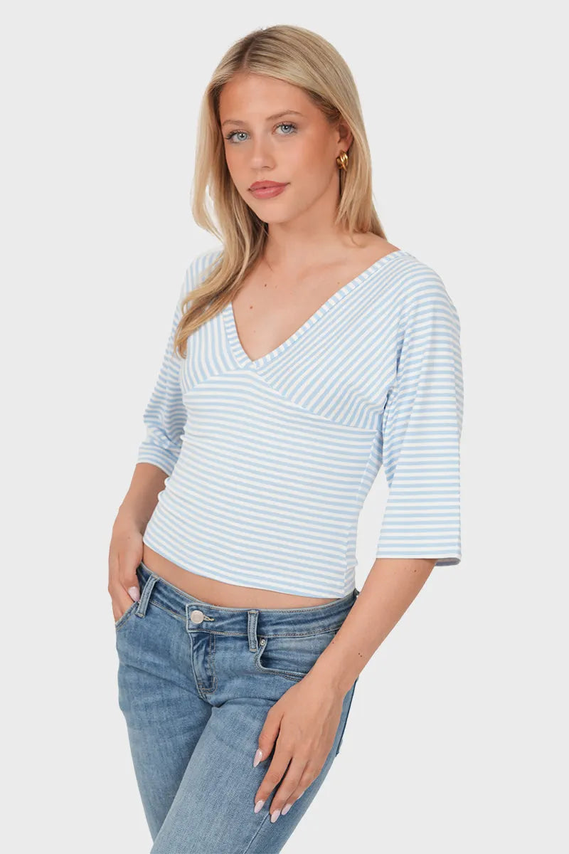 Flo top striped blue