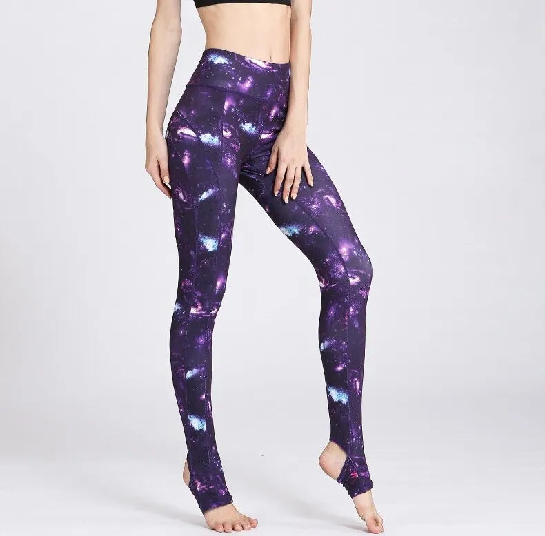 KittenAlarm - Mojoyce Cloud Hide Yoga Pants Flower Sports Leggings  High Waist Sexy Women Long Tights Running Trouser Wo