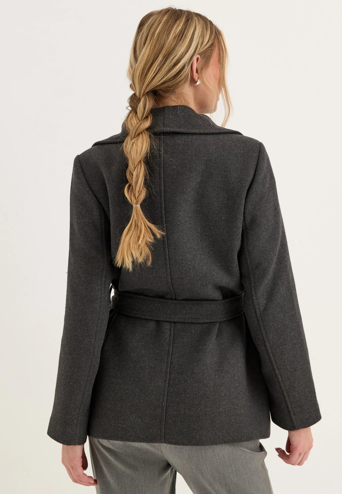Short Wool Blend Coat