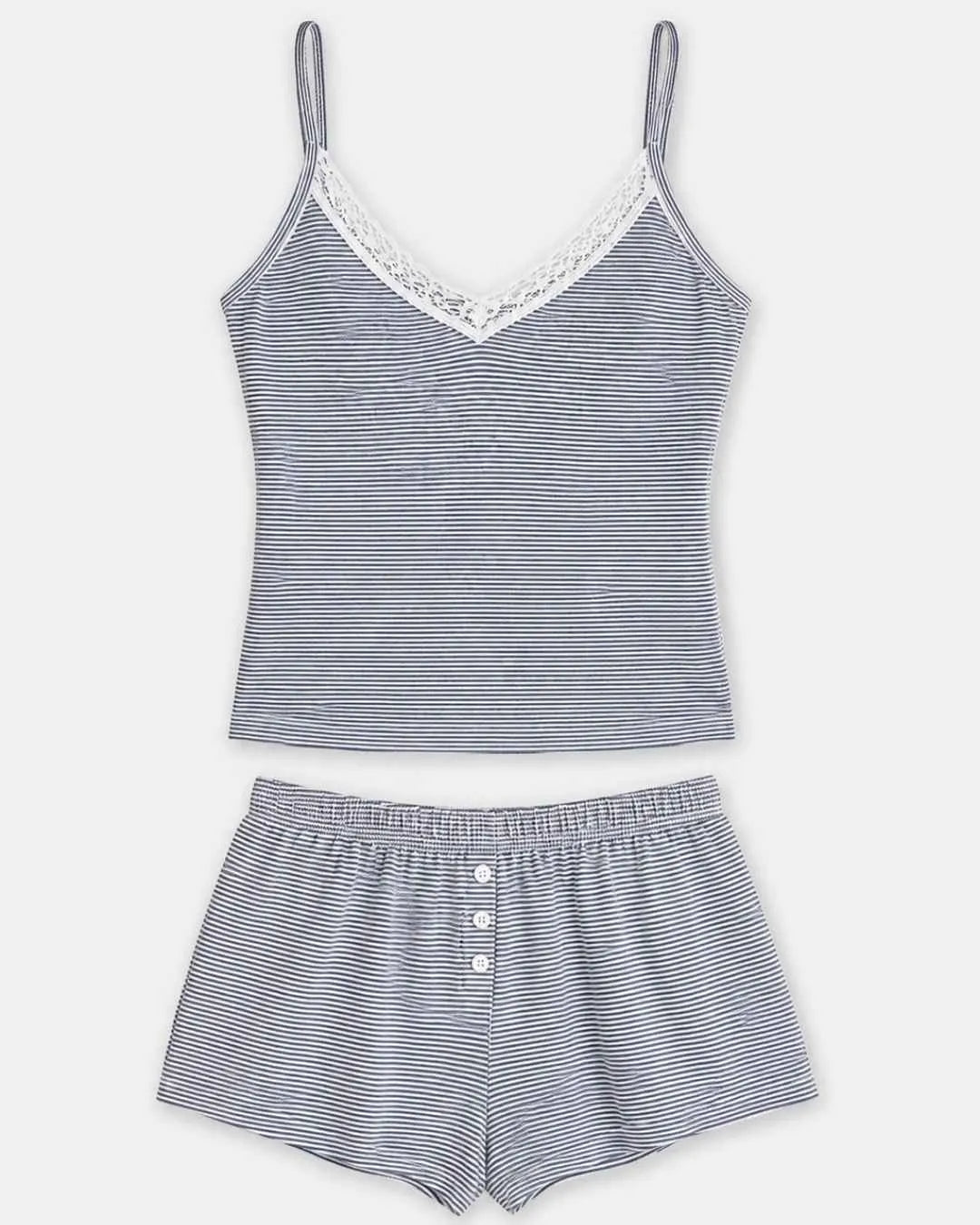 Women's striped summer short pajama set