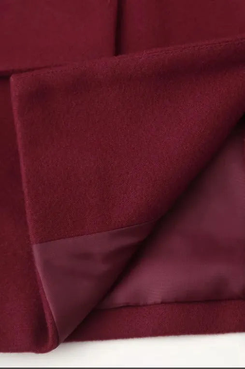 Scarf Collar Single Breasted Wool Coat
