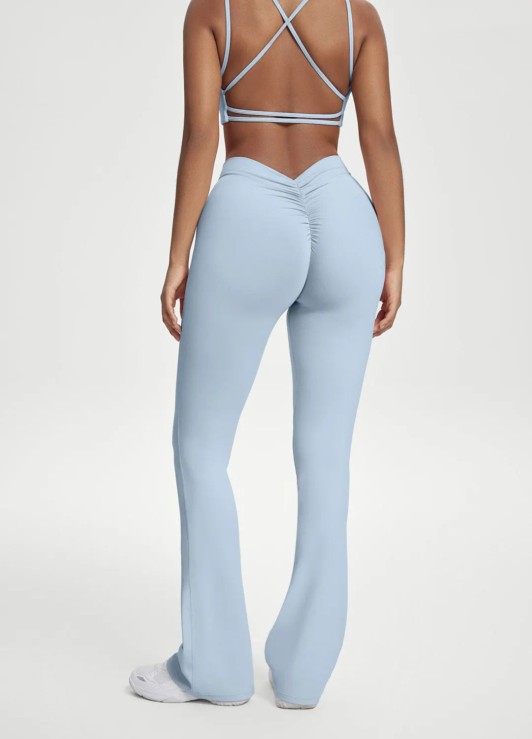 Scrunch-Back Flare Leggings with Sculpted Silhouette