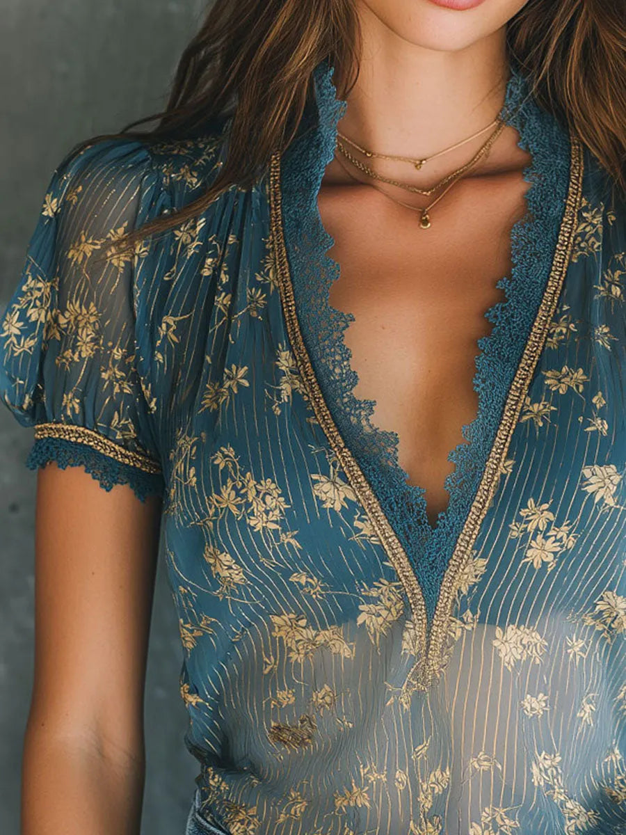 Boho Blouse in lace, Premium Look