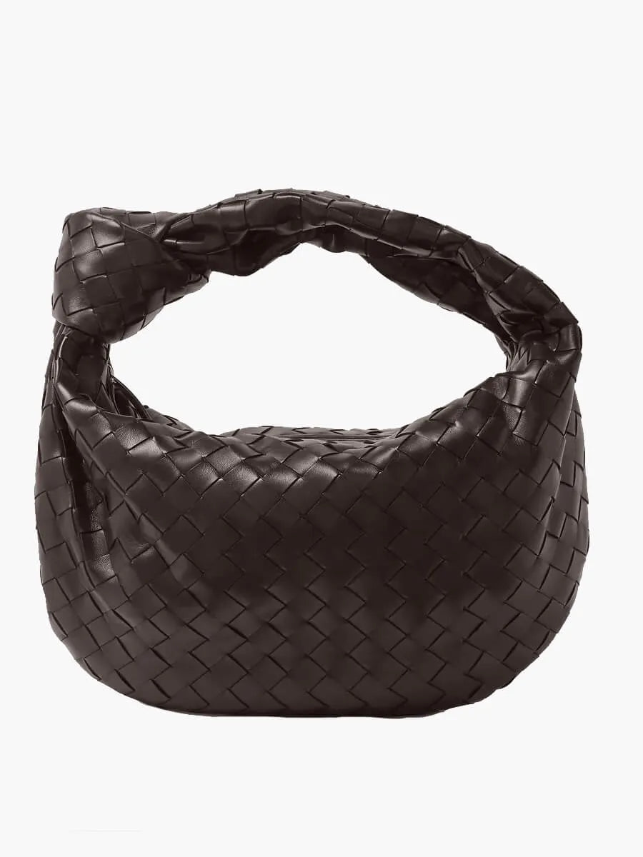 Medium Woven Faux Suede Bag