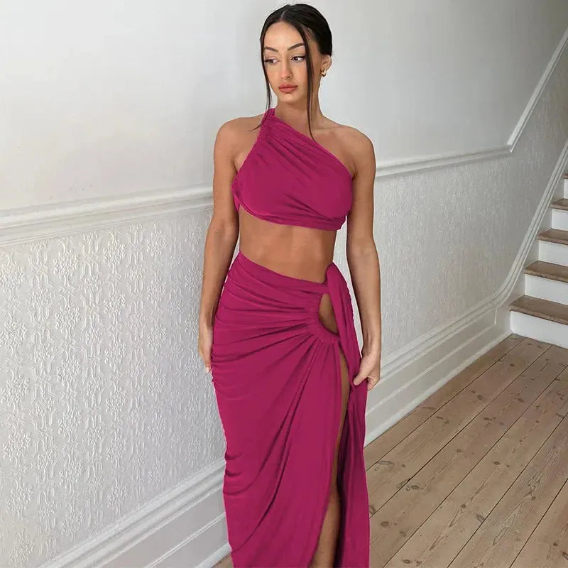 Fashion Asymmetric Sleeveless Maxi Dress