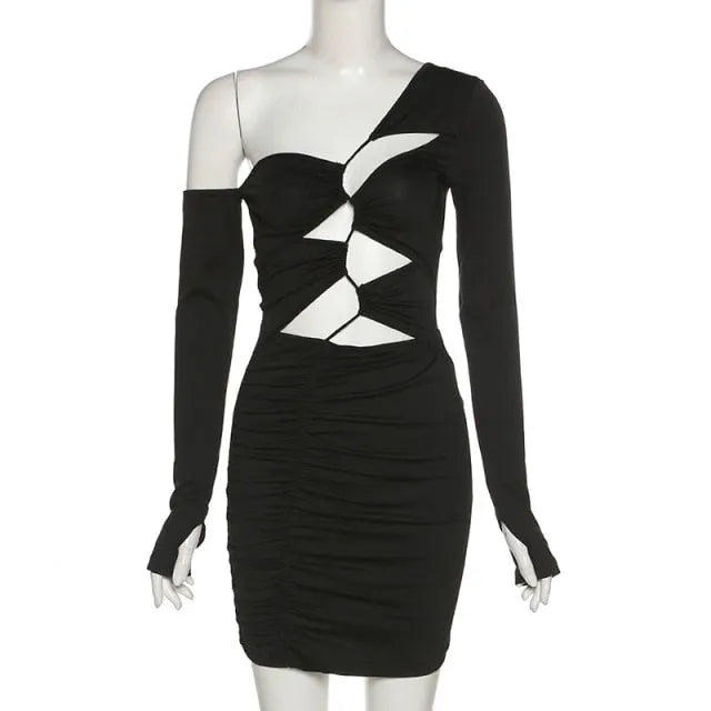 Long Sleeve Black Bodycon Party Dresses