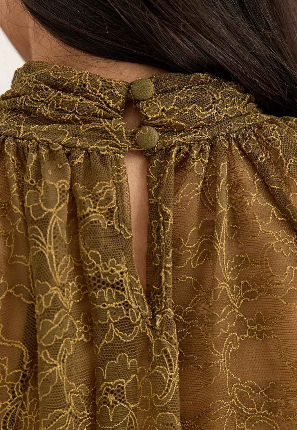 High Neck Lace Blouse