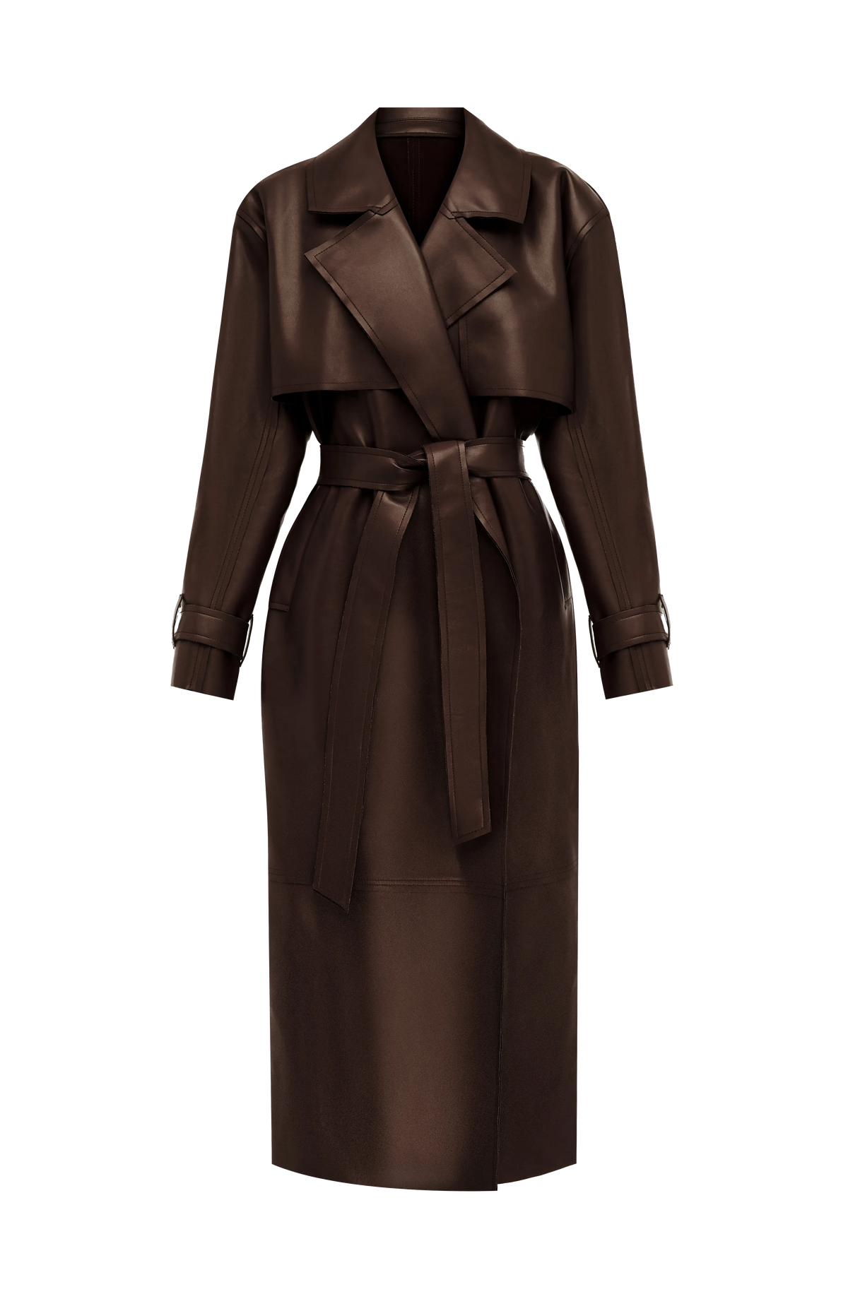 Bridget Trench Coat - Plum Brown