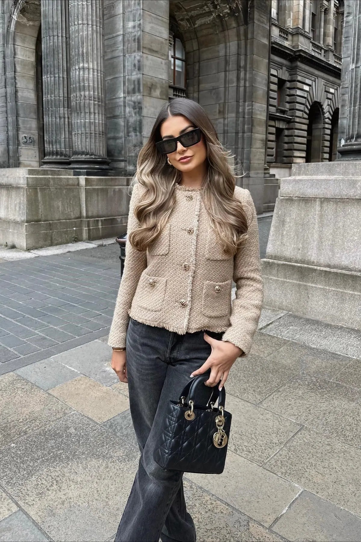 Tweed Single Breasted Short Coat