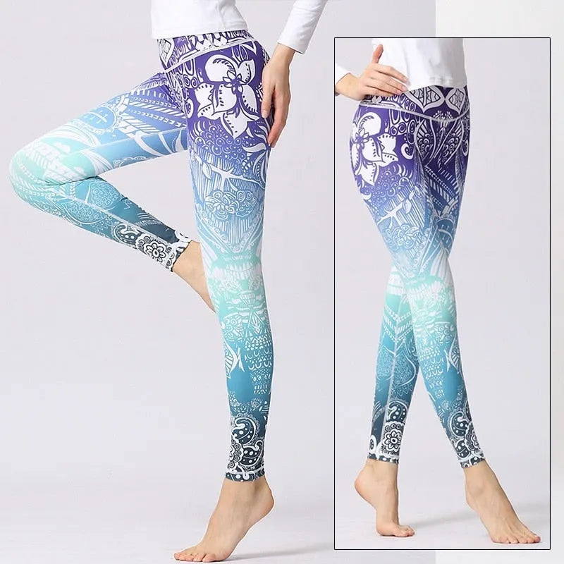 KittenAlarm - Mojoyce Cloud Hide Women Home Yoga Pants Fitness Gym Exercise Sports Leggings High Waist Sexy Long Print T