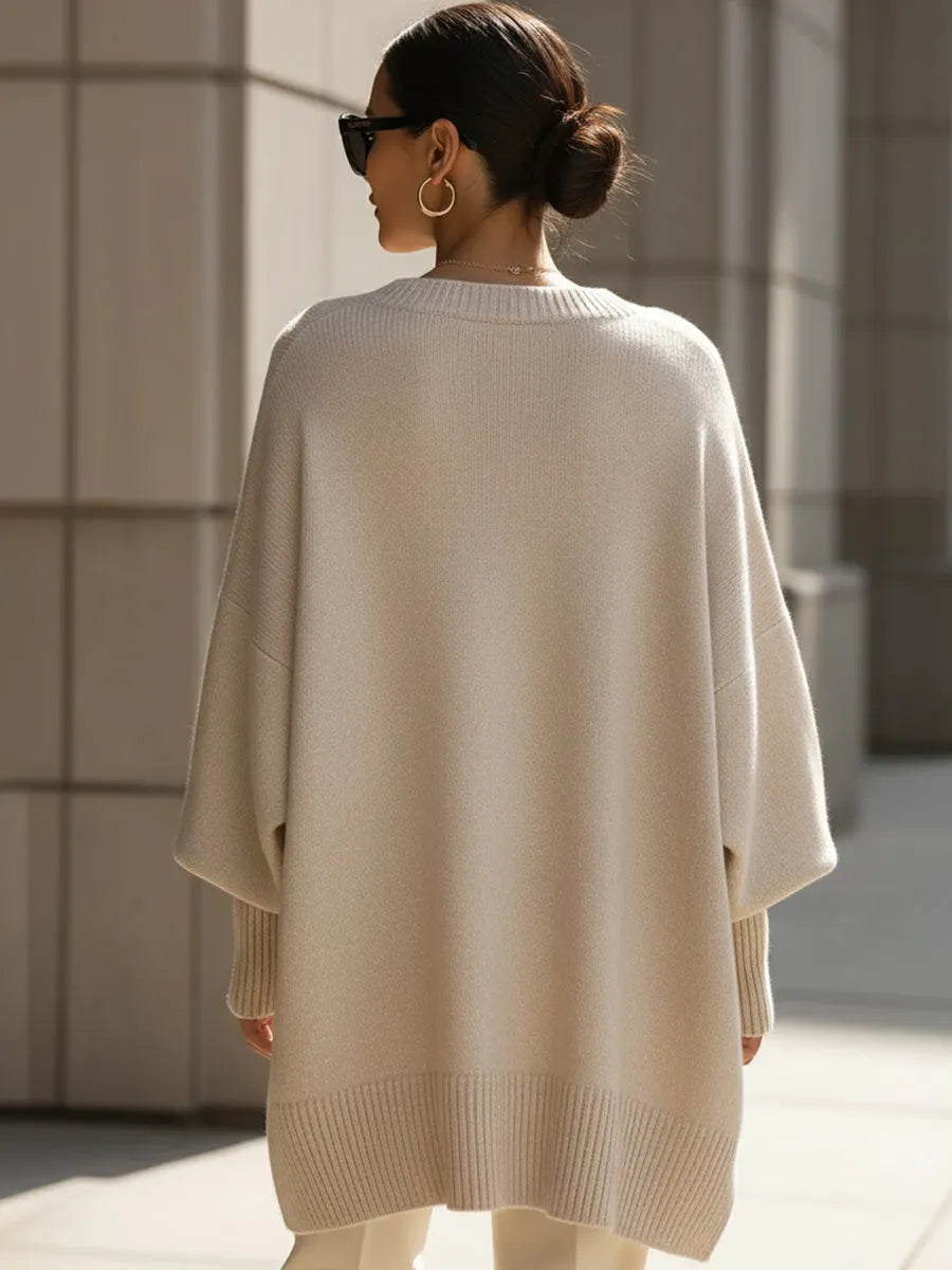 NATALIE – ASYMMETRICAL COZY OVERSIZED SWEATER