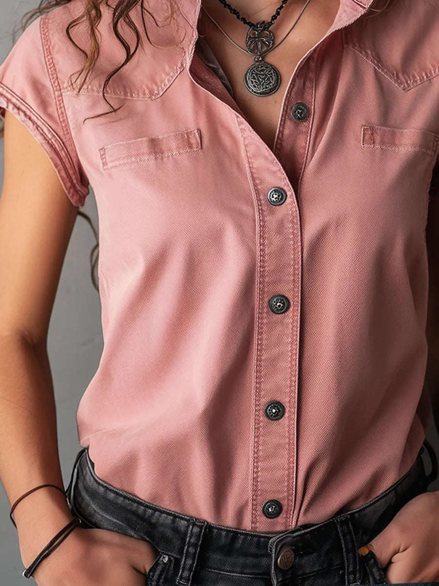 Vintage Blouse in denim, Smart Price